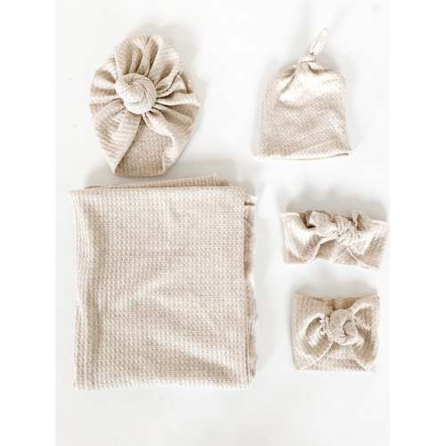 Oatmeal waffle, baby swaddle, swaddle blanket, newborn photos, baby shower gift, baby blanket