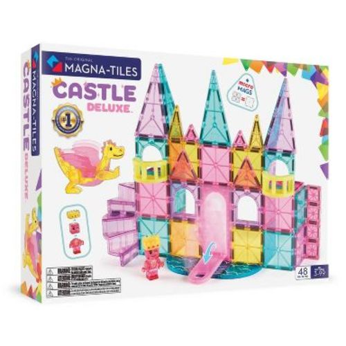 MAGNA-TILES Castle DLX: 48-Piece Magnetic Building Set for Creative Thinking & Engineering Skills