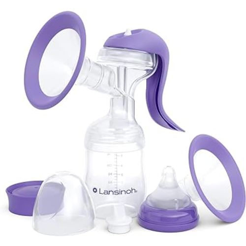Lansinoh Manual Breast Pump, Hand Pump for Breastfeeding