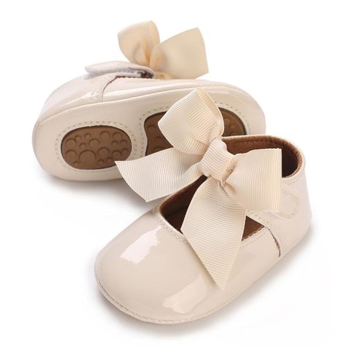 COSANKIM Baby Girls Mary Jane Flats Shoes Anti-Slip Rubber Sole Infant Toddler Princess Wedding Dress Shoes