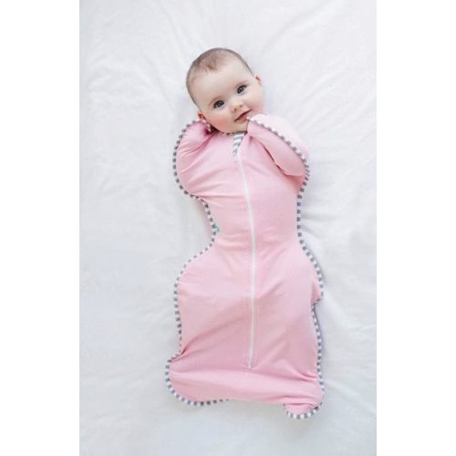 Love to Dream Swaddle UP, Dramatically Better Sleep, Allow Baby to Sleep in Their Preferred arms up Position for self-Soothing, snug fit Calms Startle Reflex, Pink, Small, 8-13 lbs