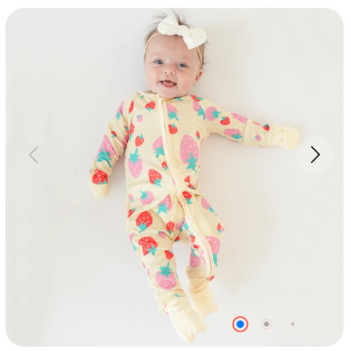 Strawberry Pattern Baby Bamboo Zipper Romper – FancyPrince