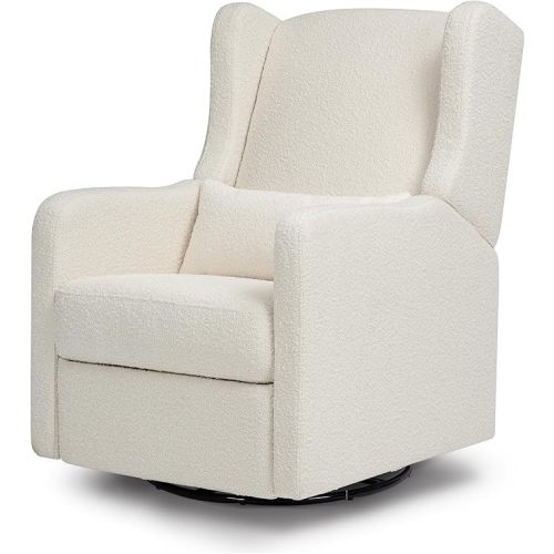 Carter's by Davinci Arlo Recliner and Swivel Glider in Ivory Boucle, Greenguard Gold Certified