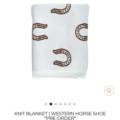 Knit Blanket | Western Horse Shoe *PRE-ORDER*