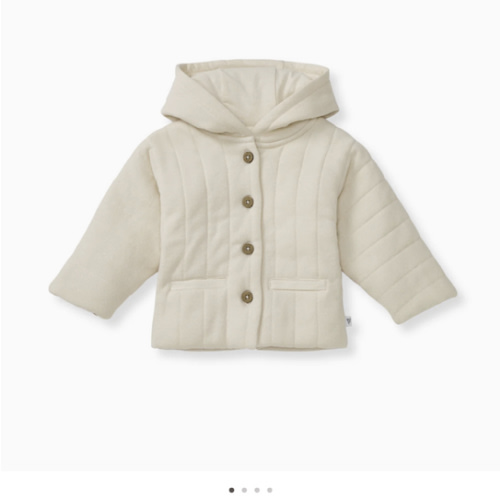 Organic Cotton Quilted Jacket - Oat