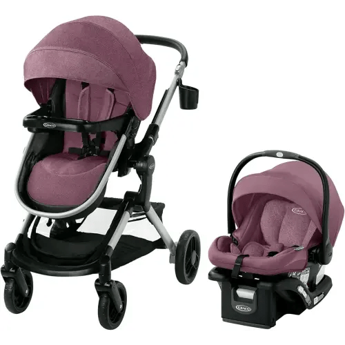 Graco Modes Nest Travel System, 3-in1 Modular Carseat Stroller Combo, Adjustable Slide2Me Infant Car Seat Carrier to Toddler Stroller, Includes the SnugRide DLX Infant Car Seat, Norah