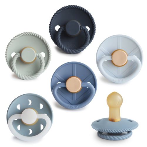 FRIGG Natural Rubber Pacifier 6-Pack Endless Sea 0-6 months
