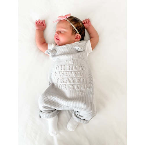 Oh How We've Prayed For You Knotted Waffle Overalls – OUR HOUSE ABOVE
