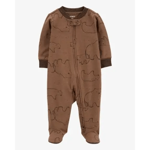 Baby Polar Bear 2-Way Zip Cotton Blend Sleep & Play Pajamas - Carter's | Carter's