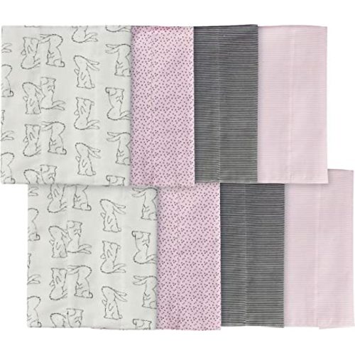 Gerber Unisex-Baby 8-Pack Cotton Flannel Burp Cloths