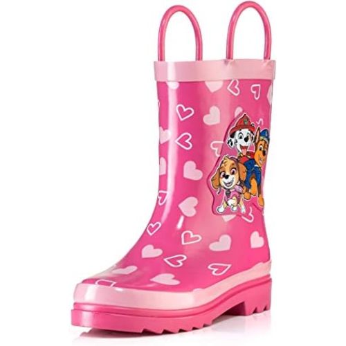 Nickelodeon Kids Girls' JoJo Siwa Character Printed Waterproof Easy-On Handles Rubber Rain Boots - Toddler/Little Kids