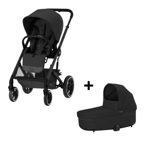 CYBEX Balios S Lux 2 + Cot - Black/Moon Black
