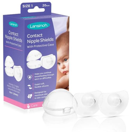 Lansinoh Contact Nipple Shield With Case - 24mm - 2ct : Target