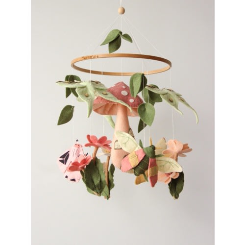 Insect baby mobile, enchanted forest mobile, fairytale baby mobile, fairy garden mobile, butterfly mobile