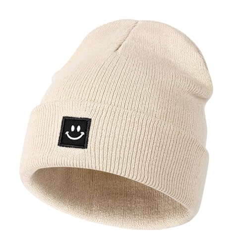 DANMY Baby Beanie Hat, Newborn Toddler Winter Warm Knit Hat, Kids Soft Beanie Cap