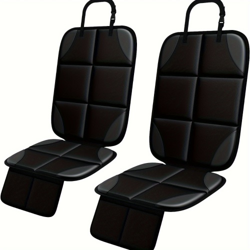 2pcs car seat protective cover - waterproof 600D fabric large car seat cushion and 2 storage pockets, crash tested