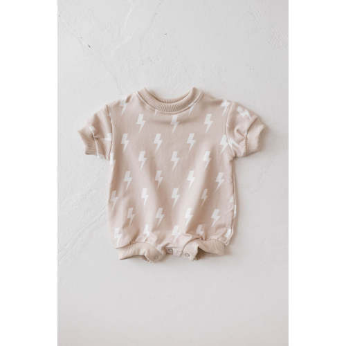 Sweatshirt Romper | Cream Lightning