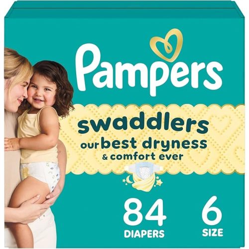 Pampers Swaddlers Diapers, Size 3 (13-26 lbs), 78 Count, Absorbent, Keeps Baby Dry and Comfortable, Skin Safe Disposable Baby Diaper