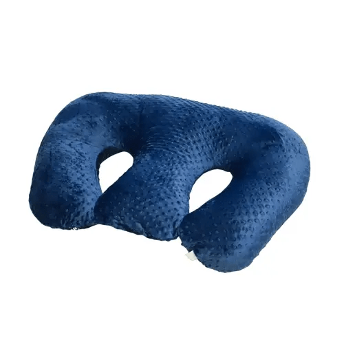 Twin Z Pillow Navy - 6 uses in 1 Twin Nursing Pillow ! Breastfeeding, Bottlefeeding, Tummy Time, Reflux and Support!