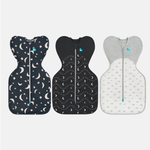 Swaddle Up Starter Bundle | 1.0 | 1.5 TOG | Charcoal Big Sky | Charcoal Moon | White Mini Cloud