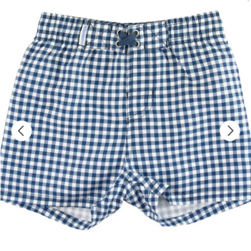 Gingham Swim Trunks