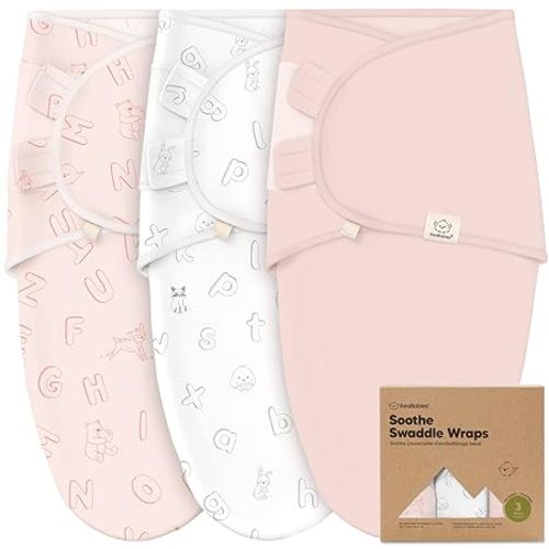 3-Pack Organic Baby Swaddle Sleep Sacks - Swaddles for Newborns, Infant 0-3 Months, Baby Girls, Boys, Soft & Snug Newborn Sleep Sack, Nursery Swaddling Blankets (Dino Ridge, OS)