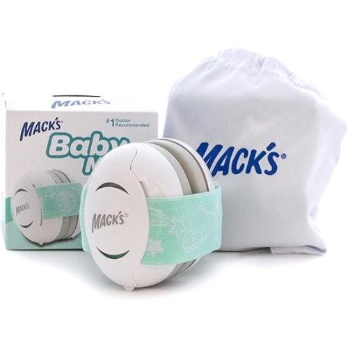 Mack's® Baby Muffs | Baby Ear Muffs Noise Protection | High NRR - 17 Decibels | Noise Cancelling Headphones for Babies & Toddlers | Ages 3-36 Months