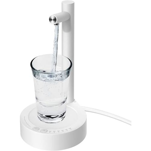 Desktop Water Bottle Dispenser, Keweis Portable Electric Water Bottle Pump Countertop for 5 Gallon & Universal Bottles, USB Charging Automatic Water Jug Dispenser for Bedside, Home, Office, Outdoor