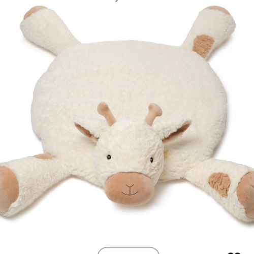 Bearington Lil' Lofty 30 Inch Giraffe Tummy Time Mat - Giraffe Baby Blanket - Giraffe Pillow for Baby