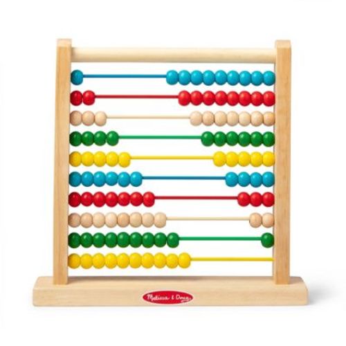 Melissa & Doug Abacus - Classic Wooden Educational Counting Toy With 100 Beads: Math & Motor Skills Aid for Toddlers