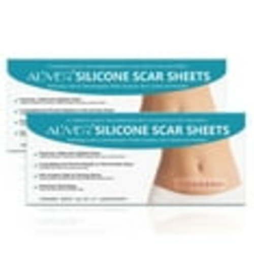 ALIVER Silicone Scar Sheets, Reusable Scar Removal Strips for Acne, Keloid, Burn, C-Section, Surgical Scar Treatment (4 Sheets, 5.9"×1.6", 2 Months Supply) - 2 Pack