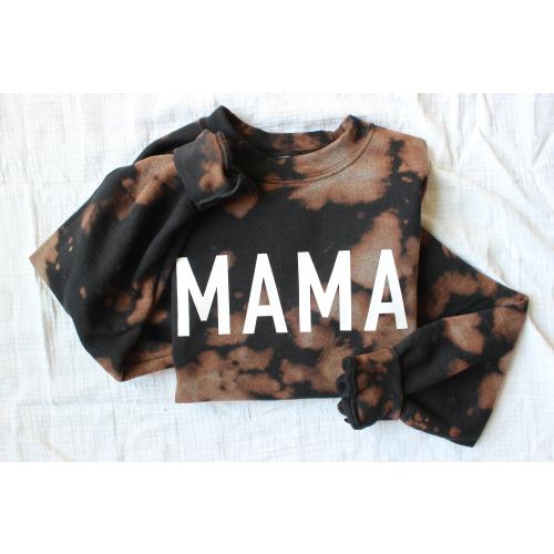 Reverse tie dye mom shirt, Mama distressed sweatshirt, Mama Sweatshirt, Mom life Shirt, Shirt for mom, reversed tie dyed sweatshirt