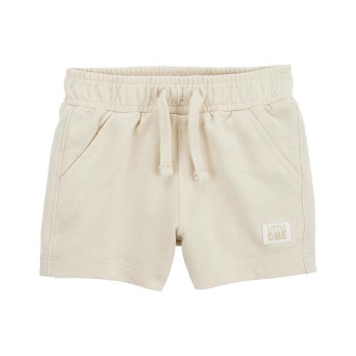 Baby Pull-On French Terry Shorts - 3M - Style,Khaki