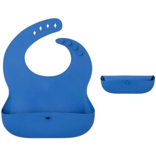 SmileyTot Silicone Baby Bib | BPA Free Durable Food Catcher bib for babies and toddlers. Waterproof and adjustable.