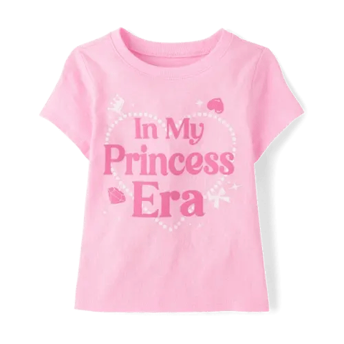 Toddler Girls Princess Era Graphic Tee - Pink