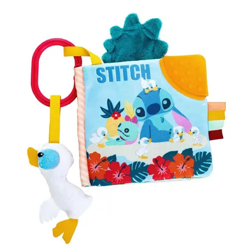 KIDS PREFERRED Disney Baby Lilo & Stitch Soft Book: Stitch ON-The-GO Soft Book, Blue Medium