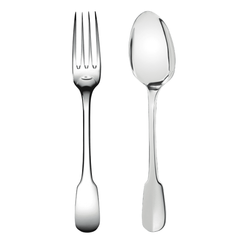 Silver-Plated Two-Piece Children’s Flatware Set
