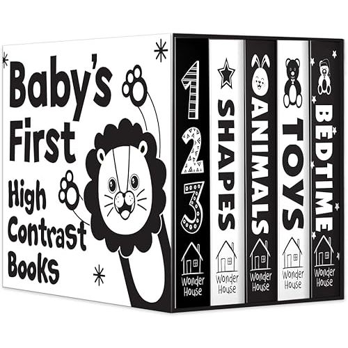 Baby’s First High-Contrast Books: Boxed Set (High Contrast Board Books) Board book – December 25, 2023