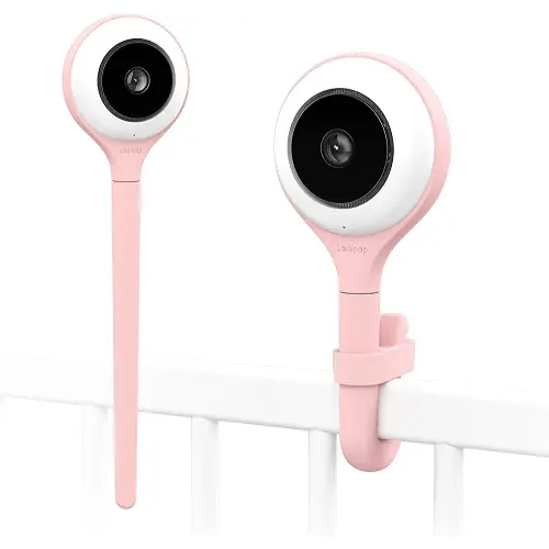Lollipop Baby Monitor with True Crying Detection (Cotton Candy) - Smart WiFi Baby Camera - Camera with Video, Audio and Sleep Tracking
