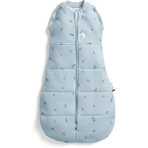 ergoPouch Cocoon Swaddle Sack 1.0 TOG - Baby Sleep Sack, Gentle Snug Fit Helps Calm Startle Reflex, Ideal for Arms In/Out Sleeping, Soft Breathable Fabric for Better Sleep (0-3 Months, Dragonflies)