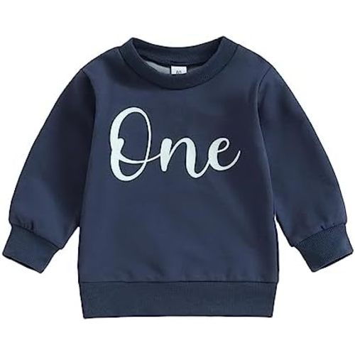 First Birthday Boy Outfit Baby Boy Crewneck Sweatshirt One Year 1st Birthday Outfit Cute Fall Winter Clothes