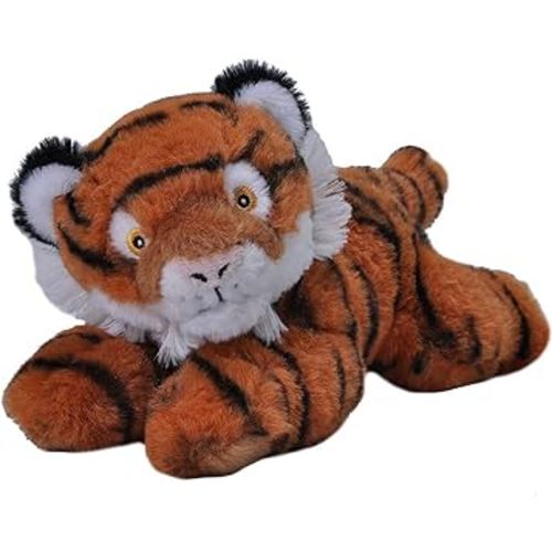 Wild Republic EcoKins Mini Tiger Stuffed Animal 8 inch, Eco Friendly Gifts for Kids, Plush Toy, Handcrafted Using 7 Recycled Plastic Water Bottles