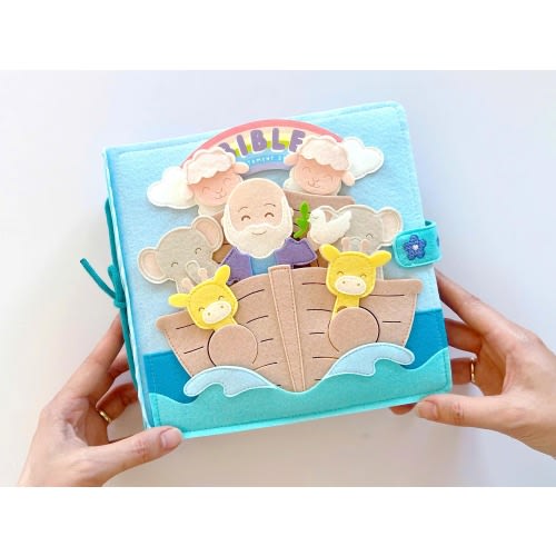 Bible Old Testament Stories Interactive Felt Quiet Books BB1 Educational Christian Toys for Kids | Interactive Busy Books by TinyBusy
