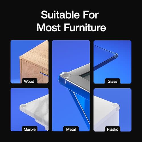 Corner Protector for Baby, Protectors Guards - Furniture Corner Guard & Edge Safety Bumpers - Baby Proof Bumper & Cushion to Cover Sharp Furniture & Table Edges - Clear and Transparent - (18 Pack)