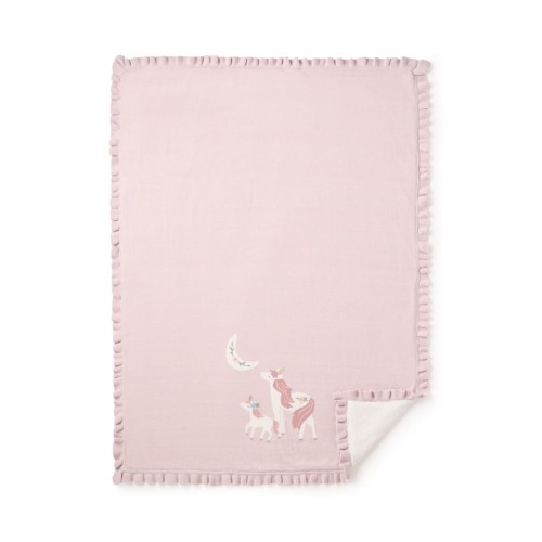 Unicorn Faux Fur & Cotton Knit Blanket, 0-24 M