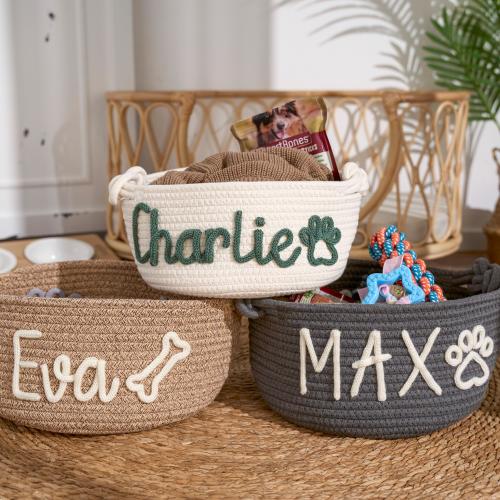 Personalized Basket | Pet Toy Box | Dog Toy Basket | Custom Pet Toy Basket | New Puppy Gift | New Cat Toy Dog Gift | Storage Basket