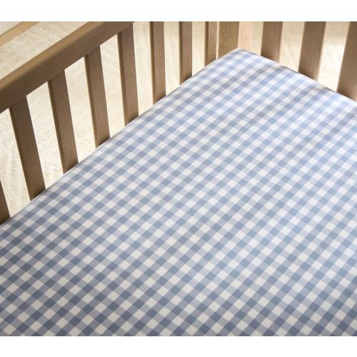 Gingham Organic Crib Fitted Sheet