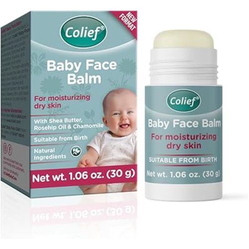 Colief Baby Face Balm Stick 30g | 100% Natural Shea Butter, Rosehip Oil, and Chamomile Coconut Oil | Gently Moisturise Baby's Dry & Sensitive Skin | for Babies from Birth