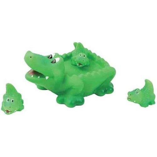 Playmaker Toys Rubber Alligator Family Set of 4 Baby Bath Toys