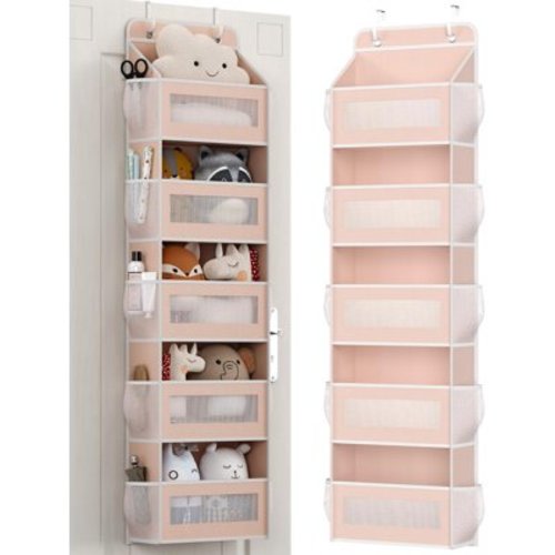 Over The Door Organizer with 15 Pockets, Door Hanger Organizer for Bathroom Storage, Kids Organization and Storage, Bath Toy, Hanging Closet